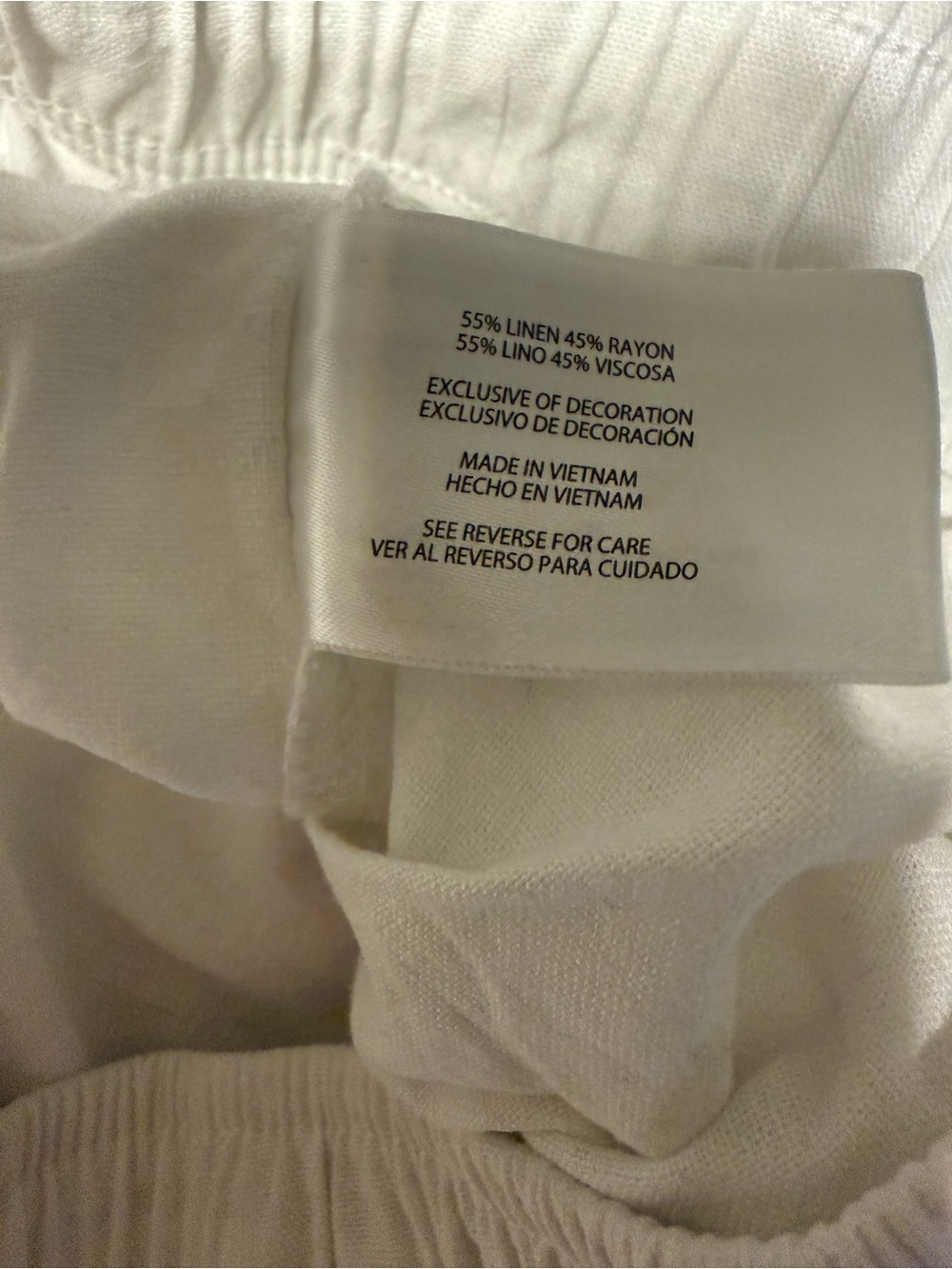 GAP White Elastic-Waist Linen Shorts - Picture 2 of 6